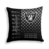 Pegasus Las Vegas Raiders 18" x 18" Script Dot Fade Personalized Decor Pillow