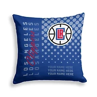 Pegasus LA Clippers 18" x 18" Script Dot Fade Personalized Decor Pillow