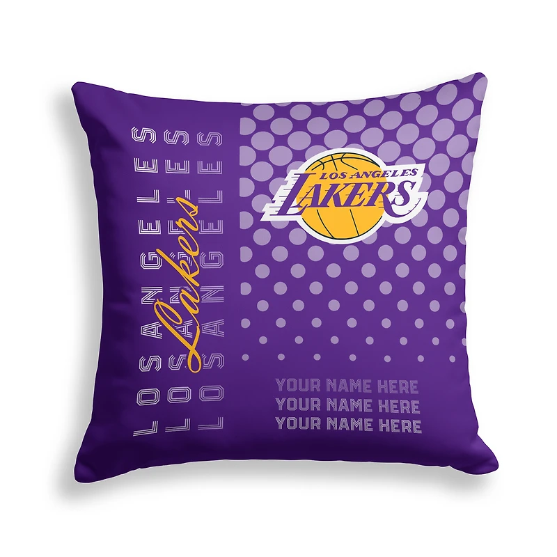 Pegasus Los Angeles Lakers 18" x 18" Script Dot Fade Personalized Decor Pillow