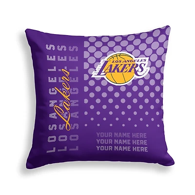 Pegasus Los Angeles Lakers 18" x 18" Script Dot Fade Personalized Decor Pillow