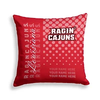 Pegasus Louisiana Ragin' Cajuns 18" x 18" Script Dot Fade Personalized Decor Pillow