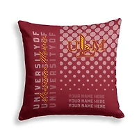 Pegasus ULM Warhawks 18" x 18" Script Dot Fade Personalized Decor Pillow