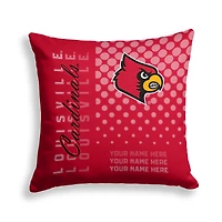 Pegasus Louisville Cardinals 18" x 18" Script Dot Fade Personalized Decor Pillow