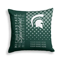 Pegasus Michigan State Spartans 18" x 18" Script Dot Fade Personalized Decor Pillow