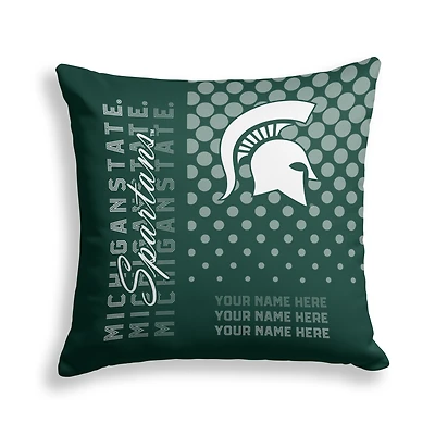 Pegasus Michigan State Spartans 18" x 18" Script Dot Fade Personalized Decor Pillow