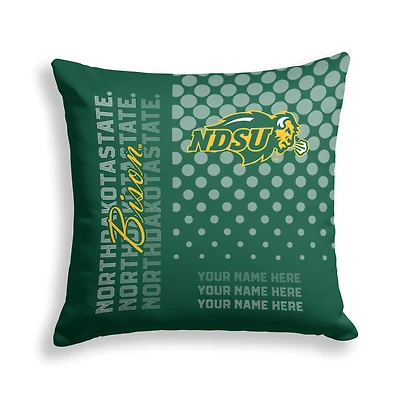 Pegasus NDSU Bison 18" x 18" Script Dot Fade Personalized Decor Pillow