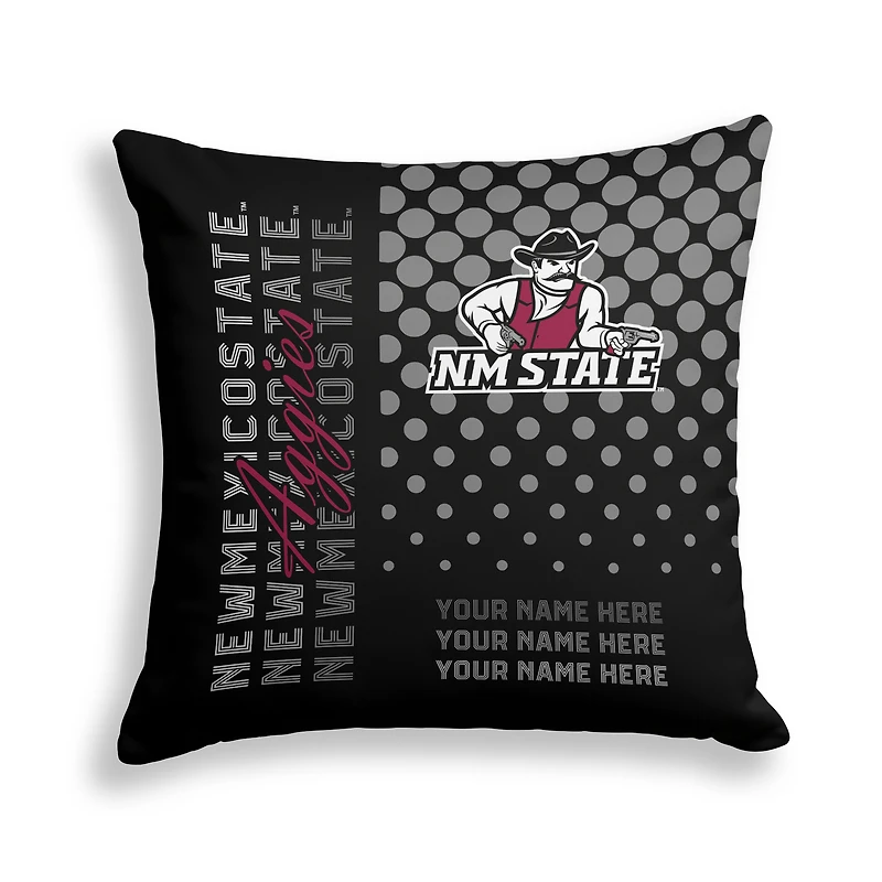 Pegasus New Mexico State Aggies 18" x 18" Script Dot Fade Personalized Decor Pillow