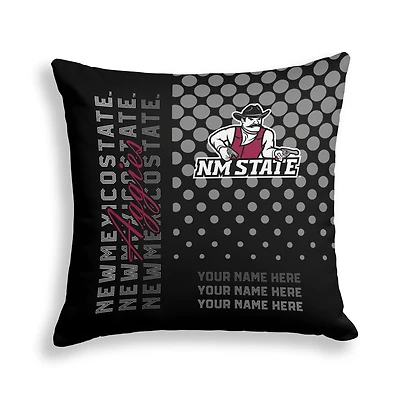 Pegasus New Mexico State Aggies 18" x 18" Script Dot Fade Personalized Decor Pillow