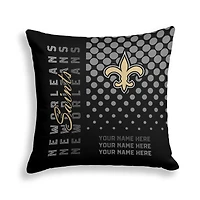Pegasus New Orleans Saints 18" x 18" Script Dot Fade Personalized Decor Pillow