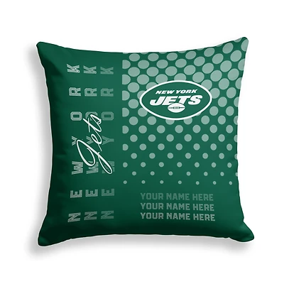 Pegasus New York Jets 18" x 18" Script Dot Fade Personalized Decor Pillow