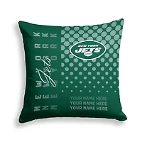 Pegasus New York Jets 18" x 18" Script Dot Fade Personalized Decor Pillow