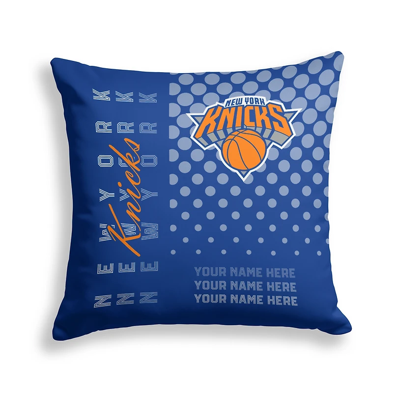 Pegasus New York Knicks 18" x 18" Script Dot Fade Personalized Decor Pillow
