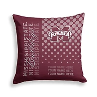 Pegasus Mississippi State Bulldogs 18" x 18" Script Dot Fade Personalized Decor Pillow