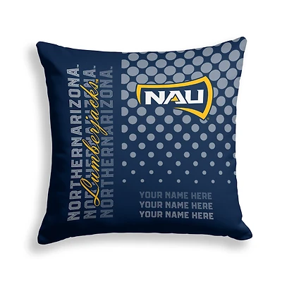 Pegasus Northern Arizona Lumberjacks 18" x 18" Script Dot Fade Personalized Decor Pillow