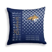 Pegasus Montana State Bobcats 18" x 18" Script Dot Fade Personalized Decor Pillow