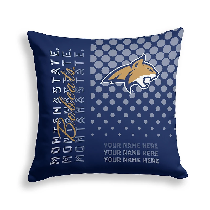 Pegasus Montana State Bobcats 18" x 18" Script Dot Fade Personalized Decor Pillow