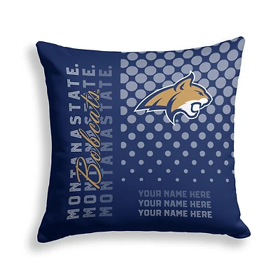 Pegasus Montana State Bobcats 18" x 18" Script Dot Fade Personalized Decor Pillow