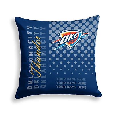 Pegasus Oklahoma City Thunder 18" x 18" Script Dot Fade Personalized Decor Pillow