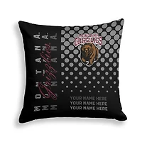 Pegasus Montana Grizzlies 18" x 18" Script Dot Fade Personalized Decor Pillow