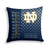 Pegasus Notre Dame Fighting Irish 18" x 18" Script Dot Fade Personalized Decor Pillow