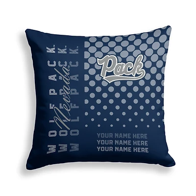 Pegasus Nevada Wolf Pack 18" x 18" Script Dot Fade Personalized Decor Pillow