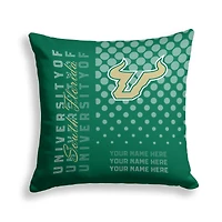 Pegasus South Florida Bulls 18" x 18" Script Dot Fade Personalized Decor Pillow