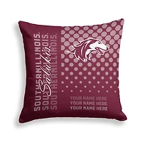 Pegasus Southern Illinois Salukis 18" x 18" Script Dot Fade Personalized Decor Pillow