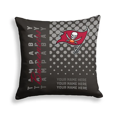 Pegasus Tampa Bay Buccaneers 18" x 18" Script Dot Fade Personalized Decor Pillow