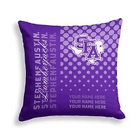 Pegasus Stephen F Austin Lumberjacks 18" x 18" Script Dot Fade Personalized Decor Pillow