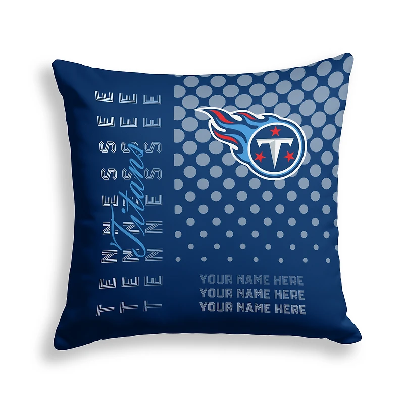 Pegasus Tennessee Titans 18" x 18" Script Dot Fade Personalized Decor Pillow