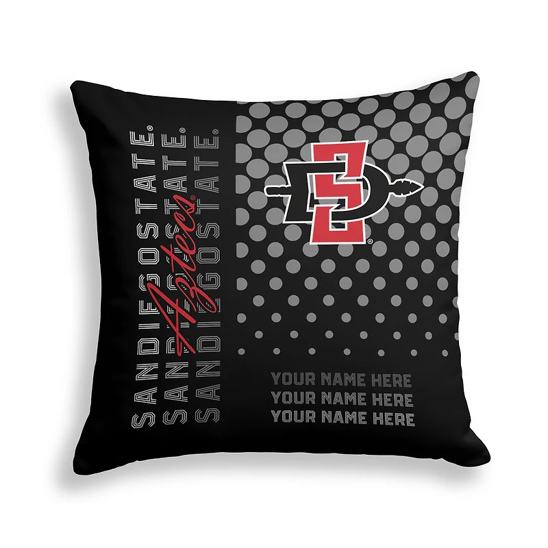 Pegasus San Diego State Aztecs 18" x 18" Script Dot Fade Personalized Decor Pillow