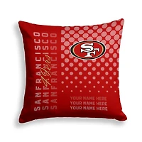 Pegasus San Francisco 49ers 18" x 18" Script Dot Fade Personalized Decor Pillow