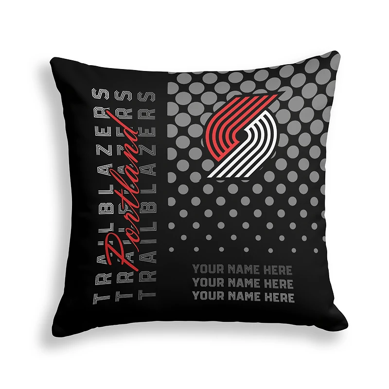 Pegasus Portland Trail Blazers 18" x 18" Script Dot Fade Personalized Decor Pillow