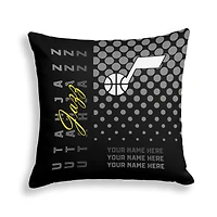 Pegasus Utah Jazz 18" x 18" Script Dot Fade Personalized Decor Pillow