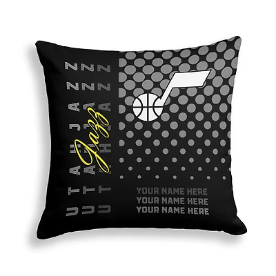 Pegasus Utah Jazz 18" x 18" Script Dot Fade Personalized Decor Pillow