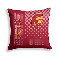 Pegasus USC Trojans 18" x 18" Script Dot Fade Personalized Decor Pillow