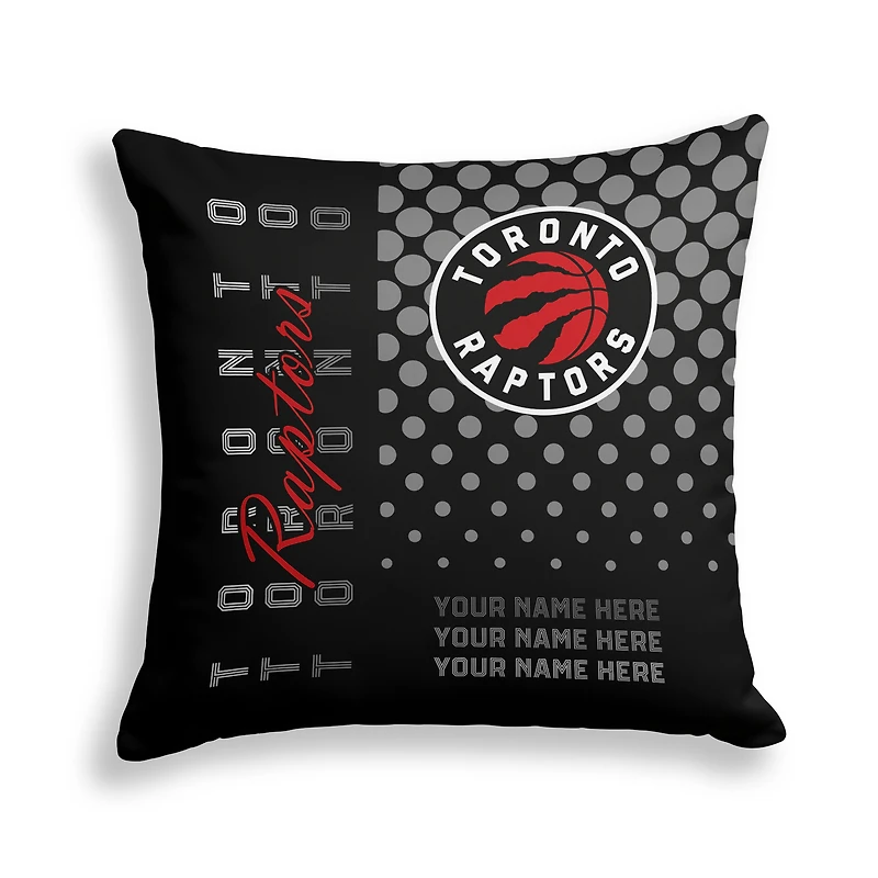 Pegasus Toronto Raptors 18" x 18" Script Dot Fade Personalized Decor Pillow