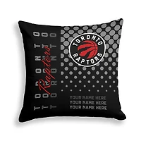 Pegasus Toronto Raptors 18" x 18" Script Dot Fade Personalized Decor Pillow