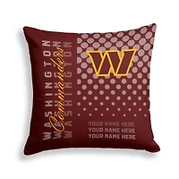 Pegasus Washington Commanders 18" x 18" Script Dot Fade Personalized Decor Pillow