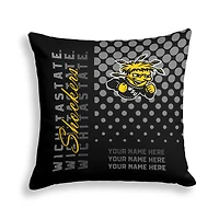 Pegasus Wichita State Shockers 18" x 18" Script Dot Fade Personalized Decor Pillow