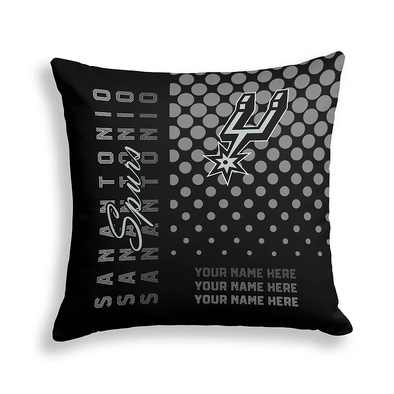 Pegasus San Antonio Spurs 18" x 18" Script Dot Fade Personalized Decor Pillow