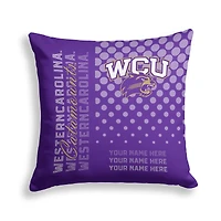 Pegasus Western Carolina Catamounts 18" x 18" Script Dot Fade Personalized Decor Pillow