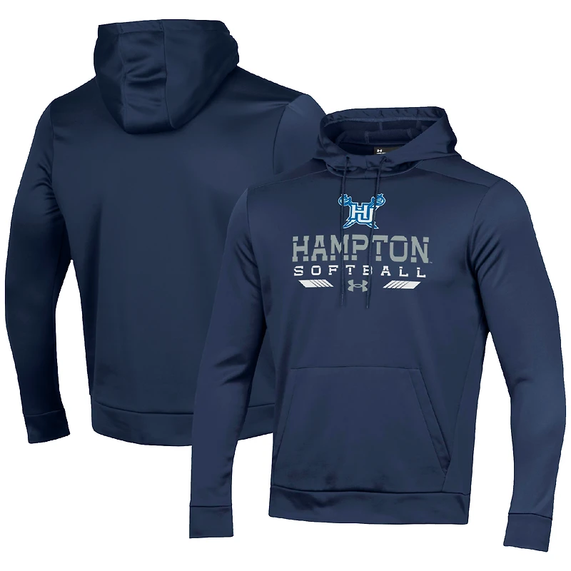 Men's Under Armour Navy Hampton Pirates Softball Pullover Hoodie