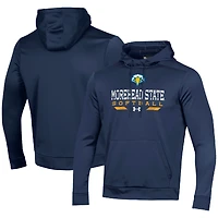 Men's Under Armour Navy Morehead State Eagles Softball Pullover Hoodie