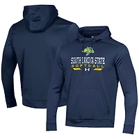 Men's Under Armour Navy South Dakota State Jackrabbits Softball Pullover Hoodie