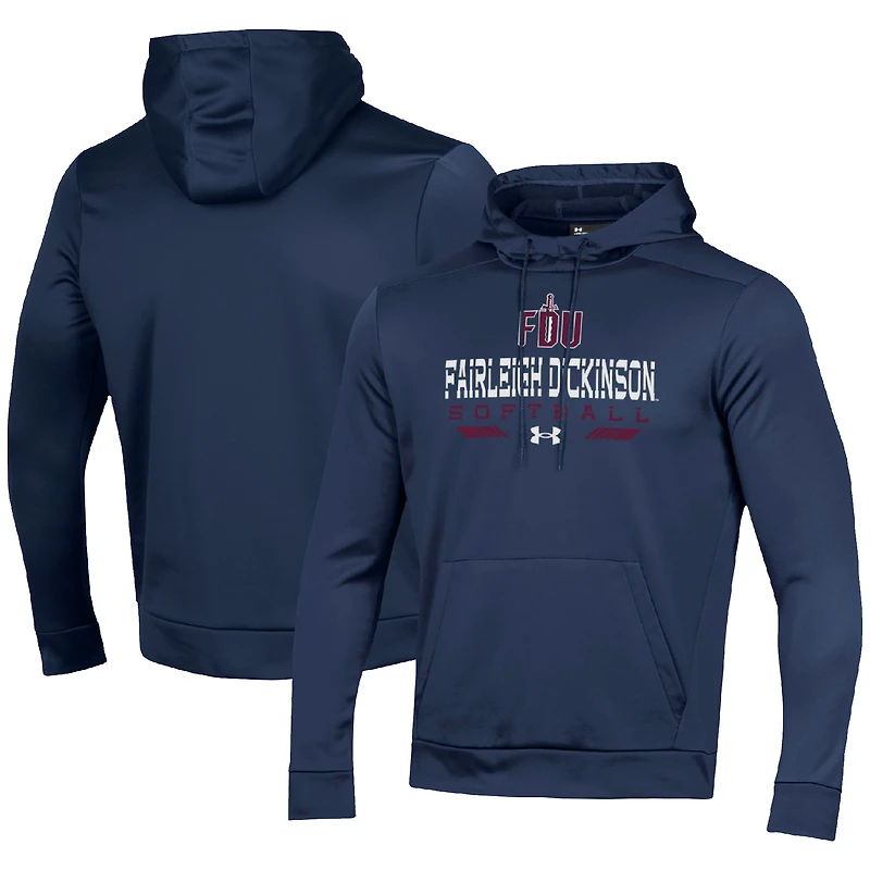 Men's Under Armour Navy Fairleigh Dickinson Knights Softball Pullover Hoodie