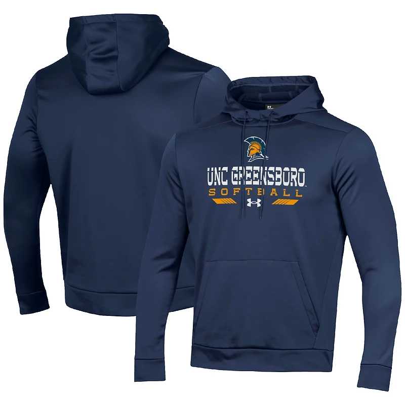 Men's Under Armour Navy UNCG Spartans Softball Pullover Hoodie