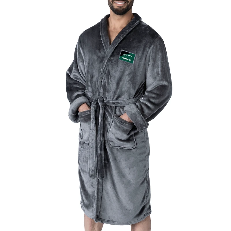Unisex The Northwest Group Gray New York Jets Snipe Personalized Robe