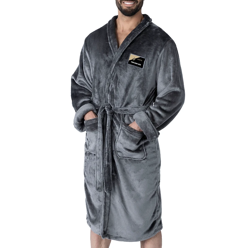 Unisex The Northwest Group Gray New Orleans Saints Snipe Personalized Robe