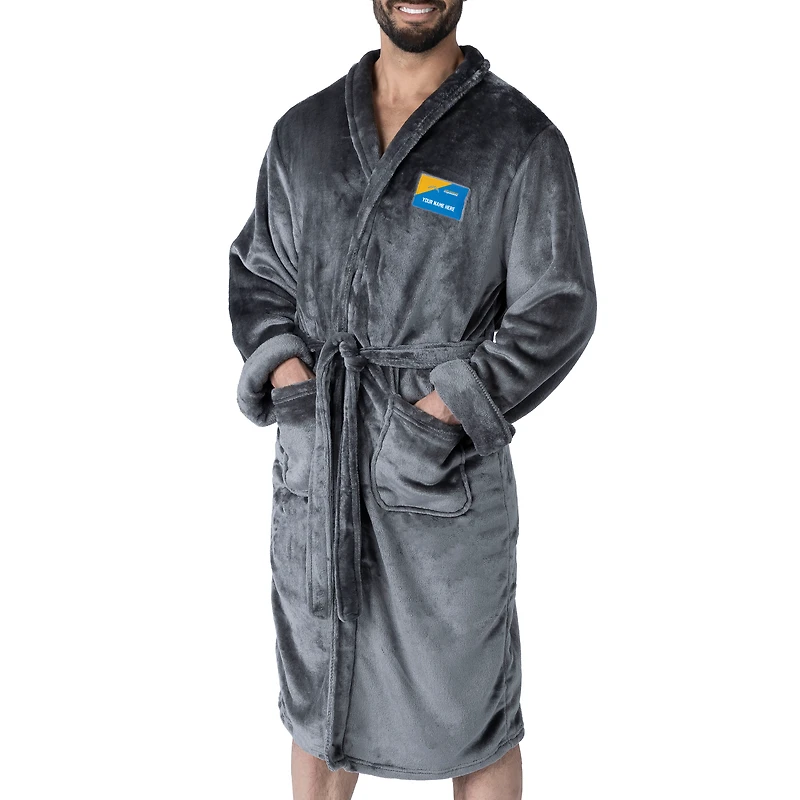 Unisex The Northwest Group Gray Los Angeles Chargers Snipe Personalized Robe